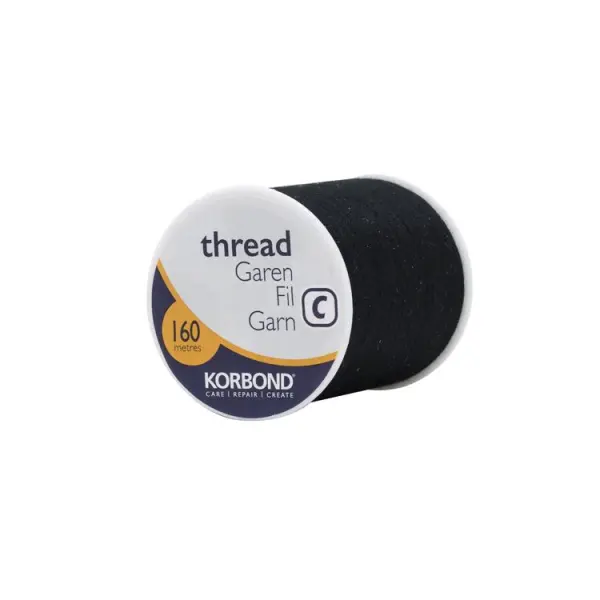 Korbond Polyester Thread Black 160m