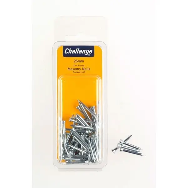 Challenge Zinc Plated Masonry Nails 25mm 55pk