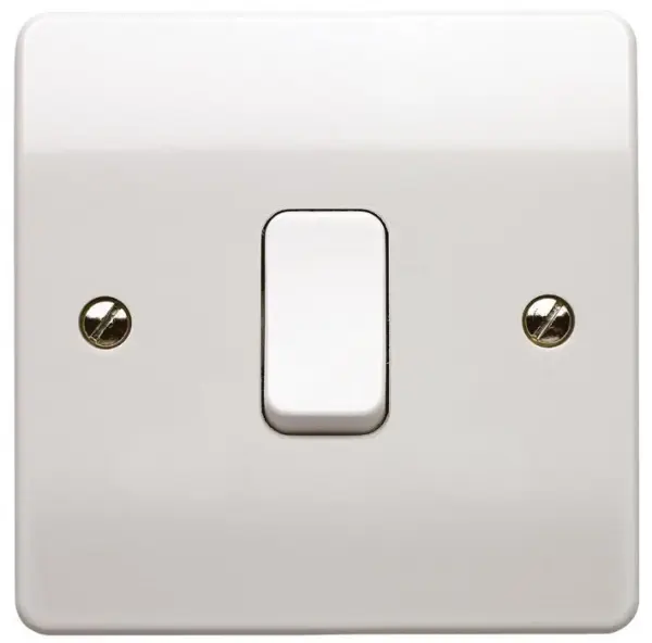 MK 10AX 1 Gang 2 Way SP Light Switch, White