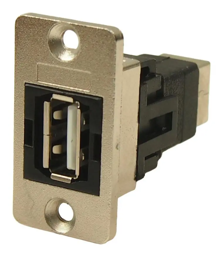 CLIFF CP30609NM Adaptador USB A para B, Estrutura em Níquel