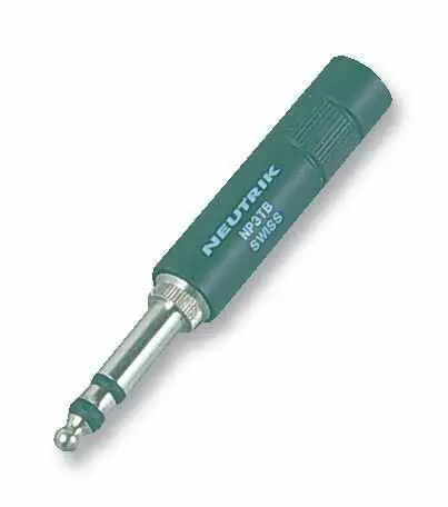 NEUTRIK BPO Patch Plug, 3-Pole, 1/4in, Black