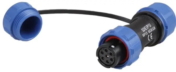 PRO ELEC שקע מחבר עגול עם הברגה 7 פינים, IP68, 5-8 מ״מ