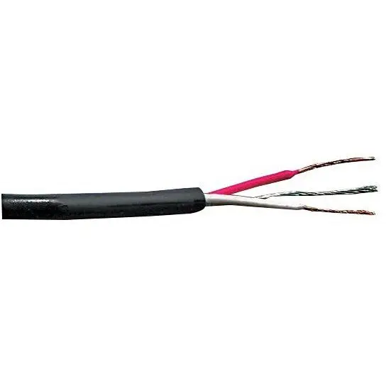 PRO-ELEC (UK) LTD 2 Core Flexible Microphone Cable, Black, 100m