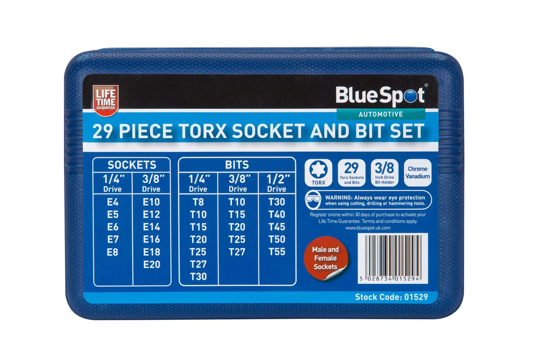 Blue Spot Tools 29-delig Torx Steeksleutel & Bit Set