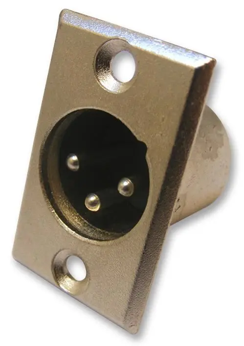 PRO SIGNAL 3-Pin Chassis XLR Plug, Gold Plated Contacts