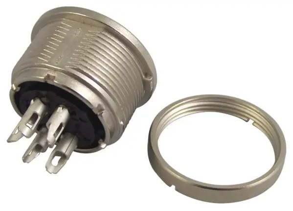 BINDER Conector Panel 5 Vías, Contactos Plateados, Aleación de Zinc