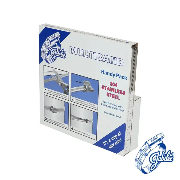 Timco Pack Práctico de Tornillos y Banda de Acero Inoxidable Multibanda - MB180