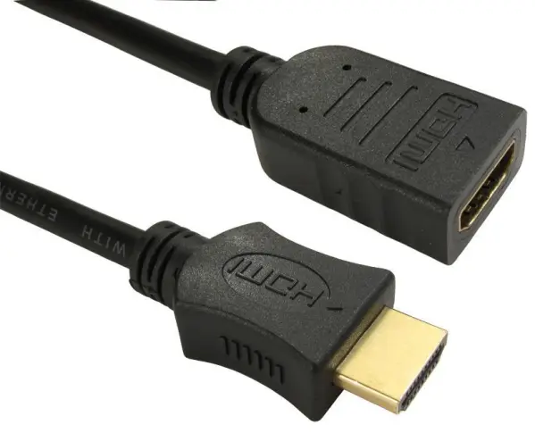 PRO SIGNAL - Καλώδιο HDMI High Speed 4K με Ethernet, Male σε Female, 1m Μαύρο