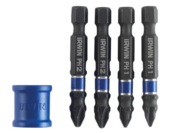 IRWIN® - Set Pemutar Skru Impak Magnet Phillips/Pozidriv, 5 Keping