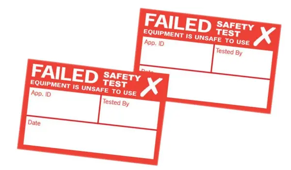 KEWTECH Appliance PAT Fail Labels, Pack of 250