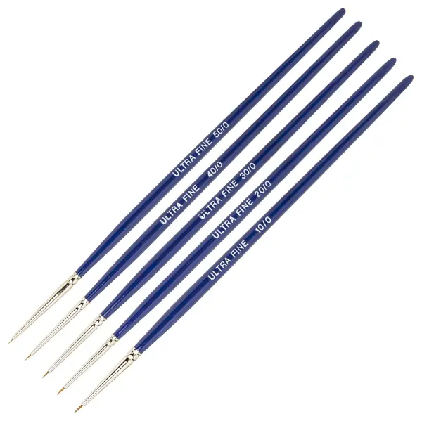 Modelcraft Ultra-Fine Detail Paint Brush Set, 5 Piece