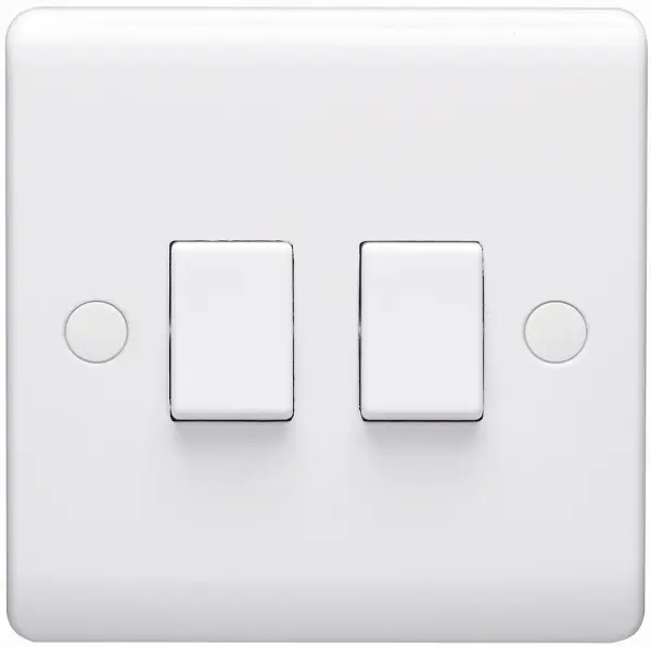 VOLEX 10AX Lascthoglach Balla 2 Ghabháil 2-Shlí, Bán