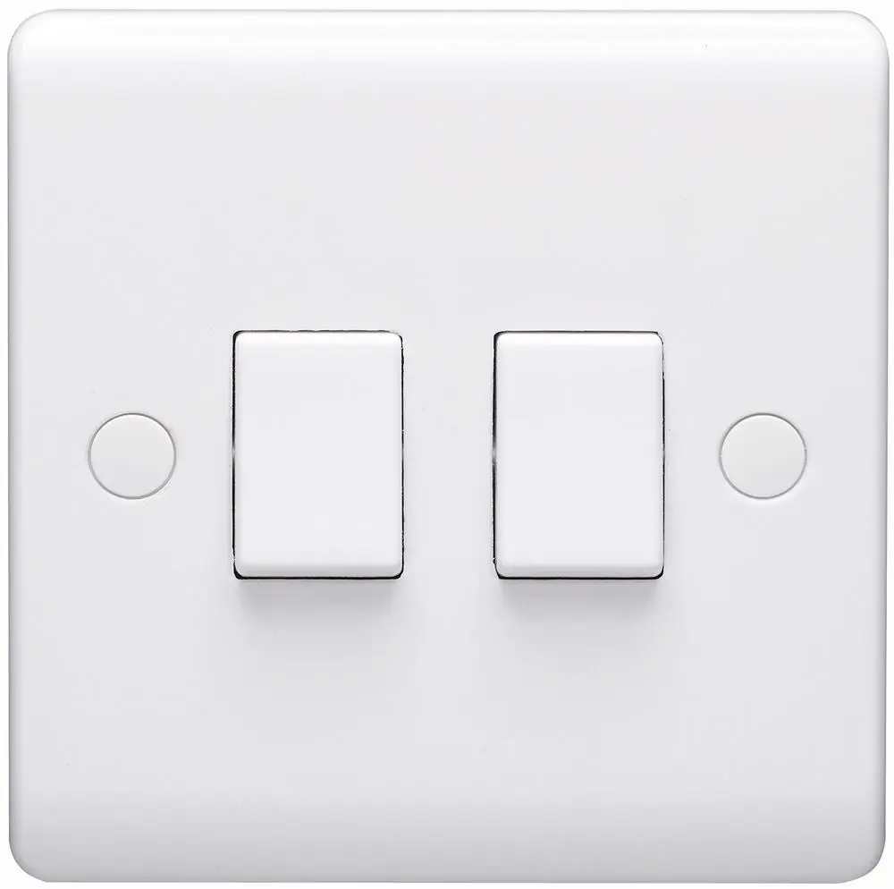 VOLEX 10AX 2-θέσιος Διακόπτης Διπλής Λειτουργίας, Λευκός