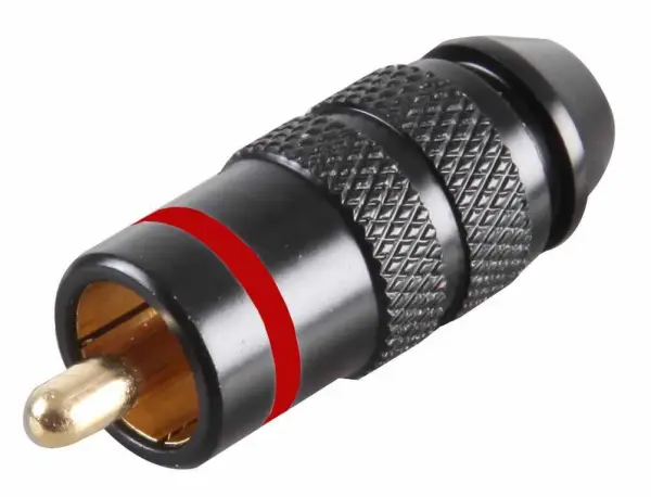 PRO SIGNAL Gold Plated Phono Plug with Red Band