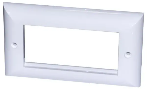 Connectix Placa Frontal Dupla 4 Módulos Euro, Branco