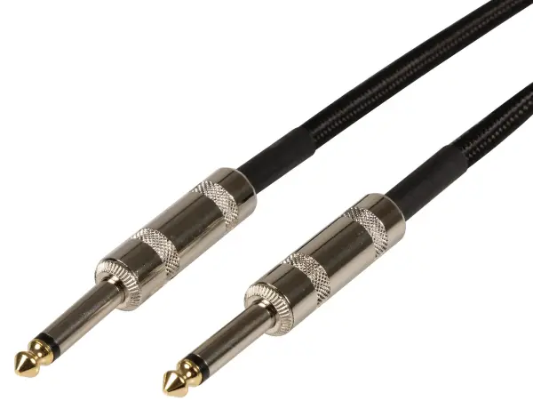 Citronic 6.3mm Mono Jack to 6.3mm Mono Jack Braided Guitar Lead - 3m