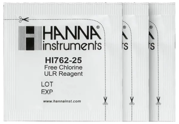 HANNA INSTRUMENTS Free Chlorine Ultra Low Range Checker Reagents, Pack of 25
