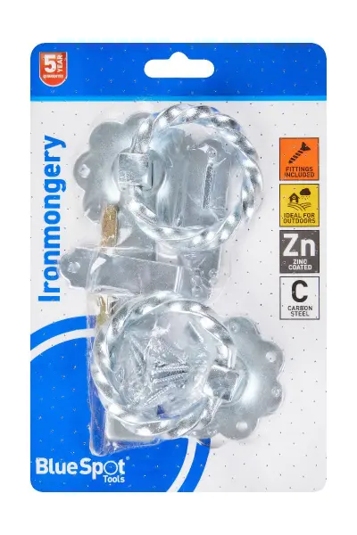 Blue Spot Tools - Twisted Ring Latch, Zinc Plated, 152mm