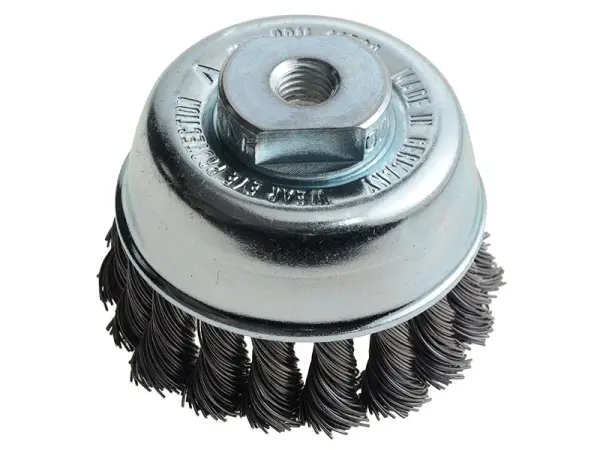Lessmann Brosse à noeuds coupelle 65mm, M10x2.0, Fil acier 0.50