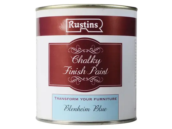 Rustins Quick Dry Chalky Finish Paint - Blenheim Blue, 500ml
