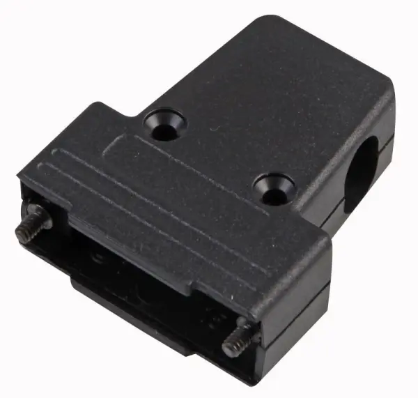 MH CONNECTORS Coperchio D-sub 15 Vie Nero, Ingresso Triplo, ABS