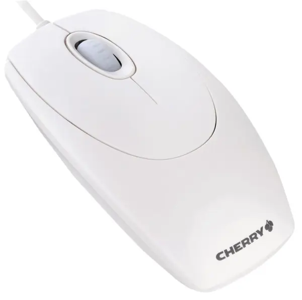 CHERRY Wheelmouse Optische kabelgebundene Maus USB/PS2, Hellgrau