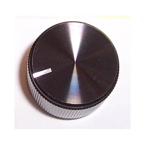 Multicomp Pro Instrument Knob, Aluminium, Round Shaft - Black 23.8mm