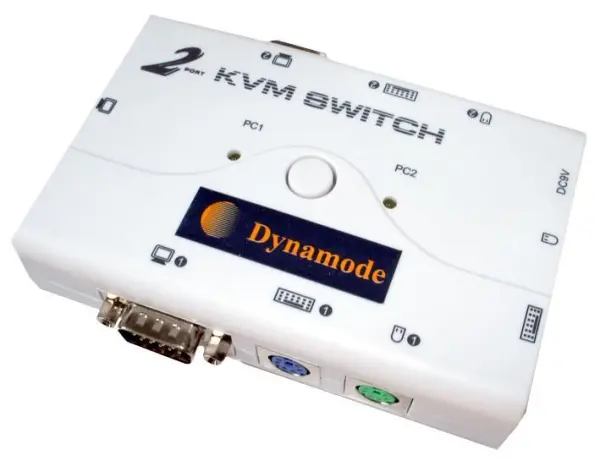 DYNAMODE - 2-Port Kompakter KVM-Switch