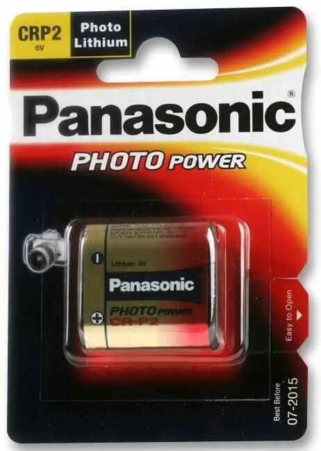 Panasonic CRP2 6V 리튬 포토 배터리, 1.4Ah