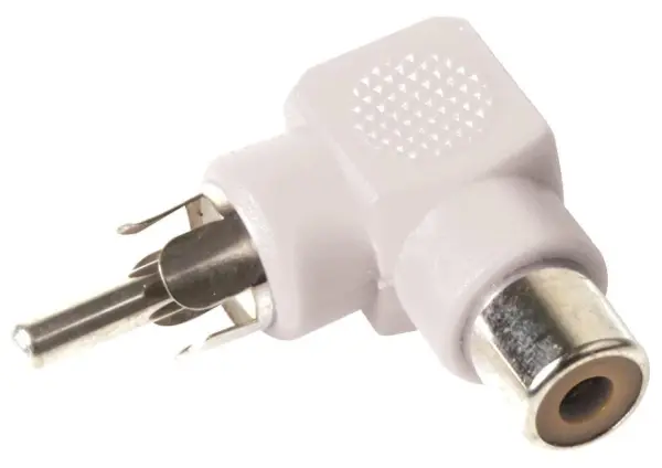 PRO SIGNAL 90° Phono Adaptor, White