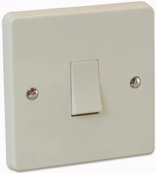 Interrupteur va-et-vient Crabtree 1 module 10A, Blanc