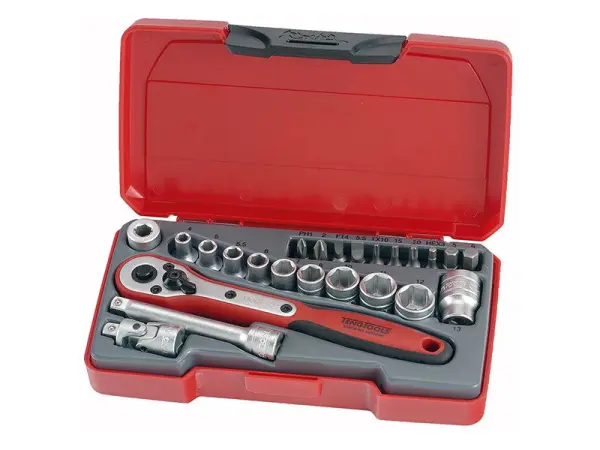 Teng T1424 24-Piece 1/4in Socket Set, Metric