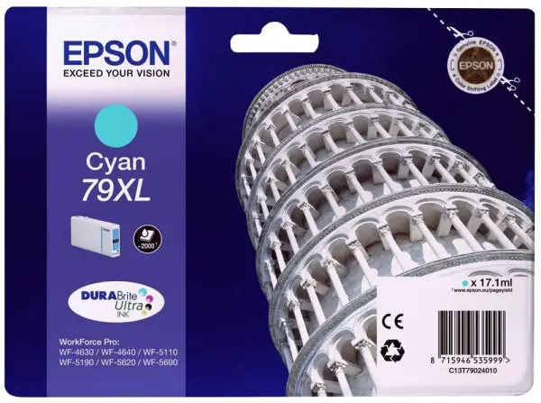 Epson T7902XL Original Ink Cartridge, Cyan