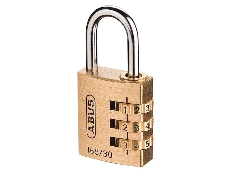ABUS 165/30 Κλειδαριά Κωδικού 30mm από Σύμπηγμα Χαλκό, 3 Ψηφία