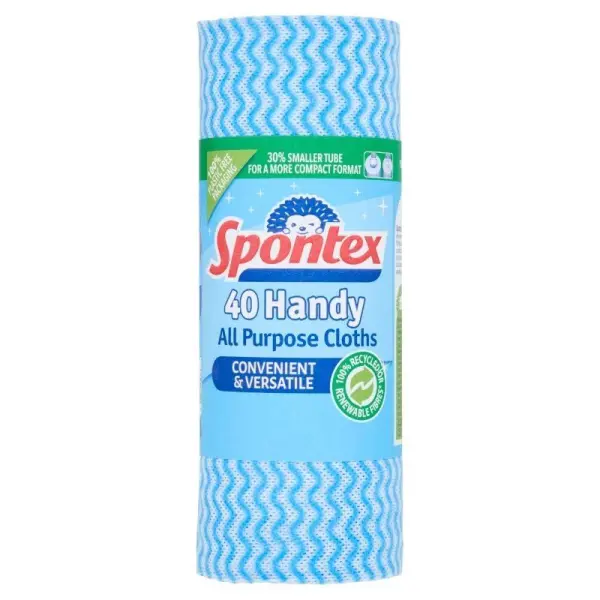 Spontex Handy All Purpose Cloths, 40 Pack