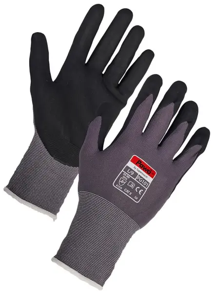 PAWA PG101 Nitrile Dipped Palm Gloves, Unisex, XX Large