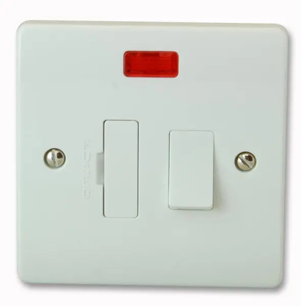 CLICK 13A Switched Fused Connection Unit with Neon - White
