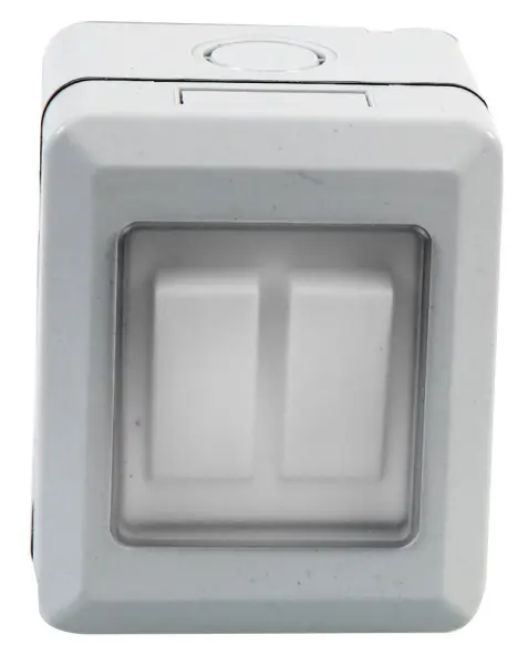 PRO ELEC - 2-fach 2-Wege Wetterfester Schalter, IP55