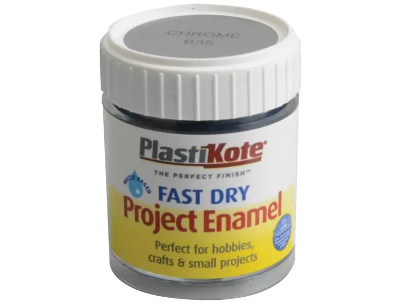 PlastiKote - Γρήγορη Στεγνώτρια Βαφή Email Χρώμα - Chrome, 59ml