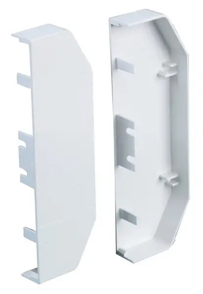 PRO POWER Dado Trunking End Cap White (Pack of 2)