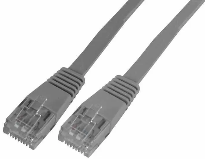 Pro Signal - Câble Ethernet Plat Cat5e Gris 1m