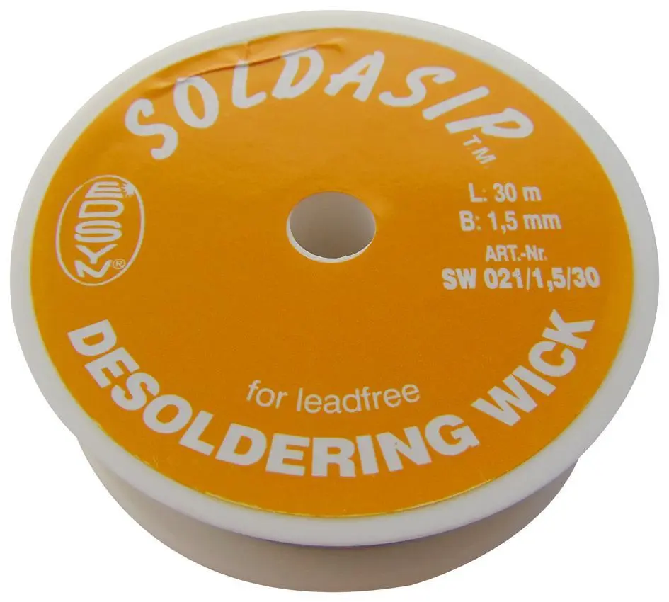 EDSYN Soldasip Slat Dísholáthair Gan Luaidhe, 1.5mm x 30m