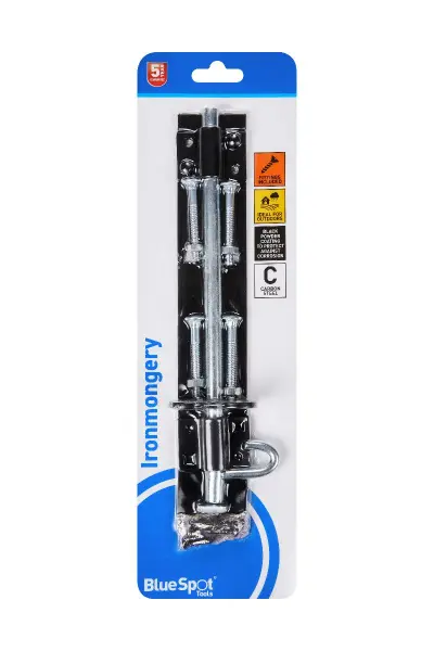 Blue Spot Tools 布伦顿螺栓 250mm 黑色粉末涂层