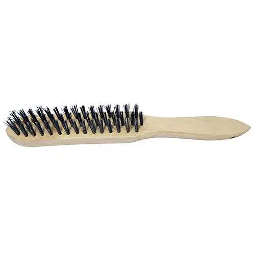 Timco Wooden Handle Scratch Brush, Steel Bristles, 3 Rows