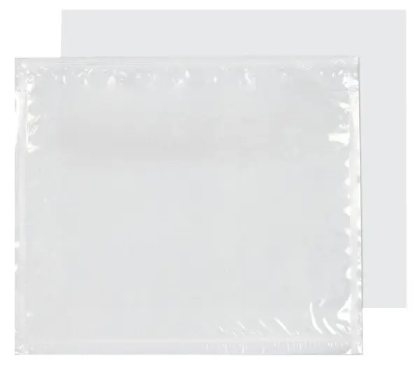 Blake UK C7 Plain/Clear Self-Adhesive Polythene Envelope, 123x111mm, Pack of 1,