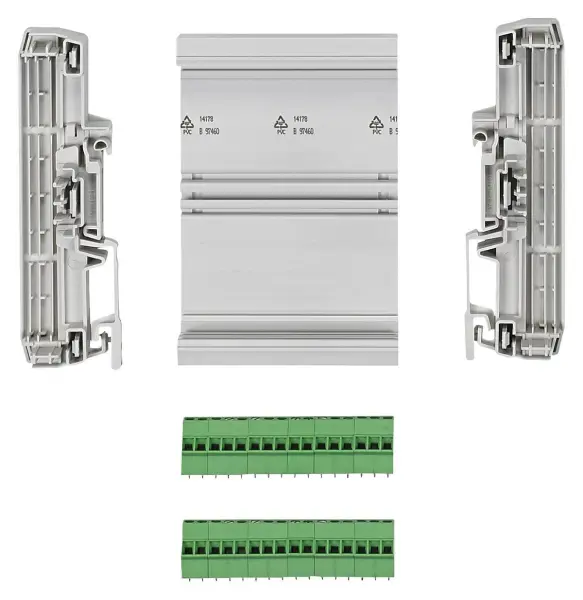 Phoenix Contact UM-BASIC PVC DIN Rail Enclosure Kit Light Grey 127.8x120x40mm