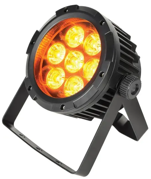 QTX HIPAR-100 Weatherproof RGBWA LED PAR Light, 100W