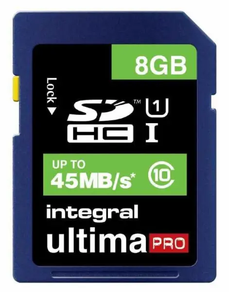 Integral Cartão de Memória SDHC Ultima Pro 8GB - Classe 10 UHS-I, 45MB/s