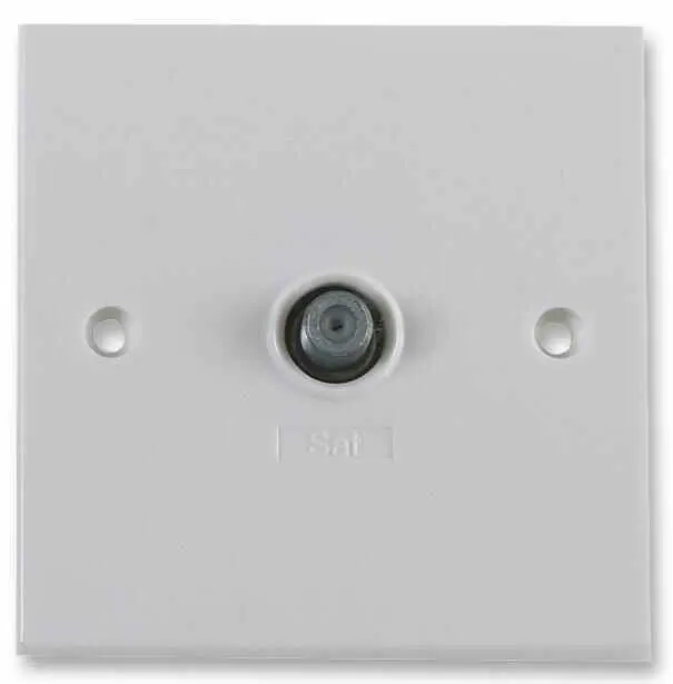TRIAX F Type Single TV Outlet Plate for Wall Mounting