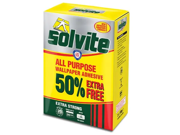 Solvite All Purpose Extra Strong Wallpaper Paste - 20 Roll Box + 50% Free